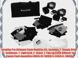 Fotodiox Pro Ultimate Flash Modifier Kit Includes: 1- Beauty Dish 2- Softboxes 1- Light Grid