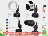 Flash Gun Strobies Flex Mount Modifier Adapter Kit with Softbox Diffuser Beauty Dish Reflector