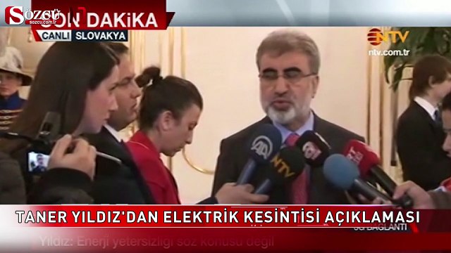 Taner Yıldız'dan elektrik kesintisi açıklaması