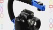 ProPto(TM) Coated Handheld U Shaped Flash Hot Shoe Mount Bracket for DSLR Camera-Blue