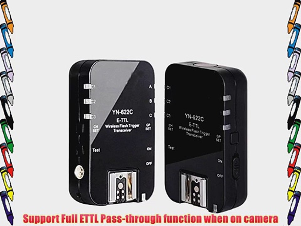 YONGNUO Wireless TTL Flash Trigger YN622 YN-622C with High-speed Sync HSS 1/8000s for Canon