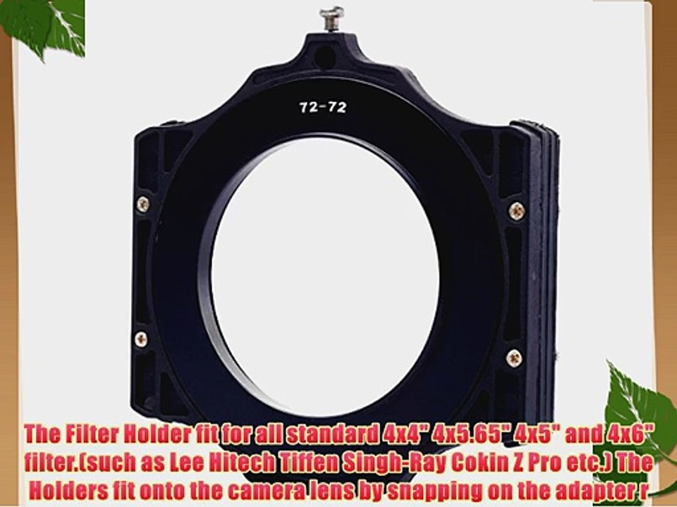 XCSOURCE? Filter Holder   72-72 Ring for Lee Tiffen Singh-Ray Cokin Z Series 4X4 4X6 LF404