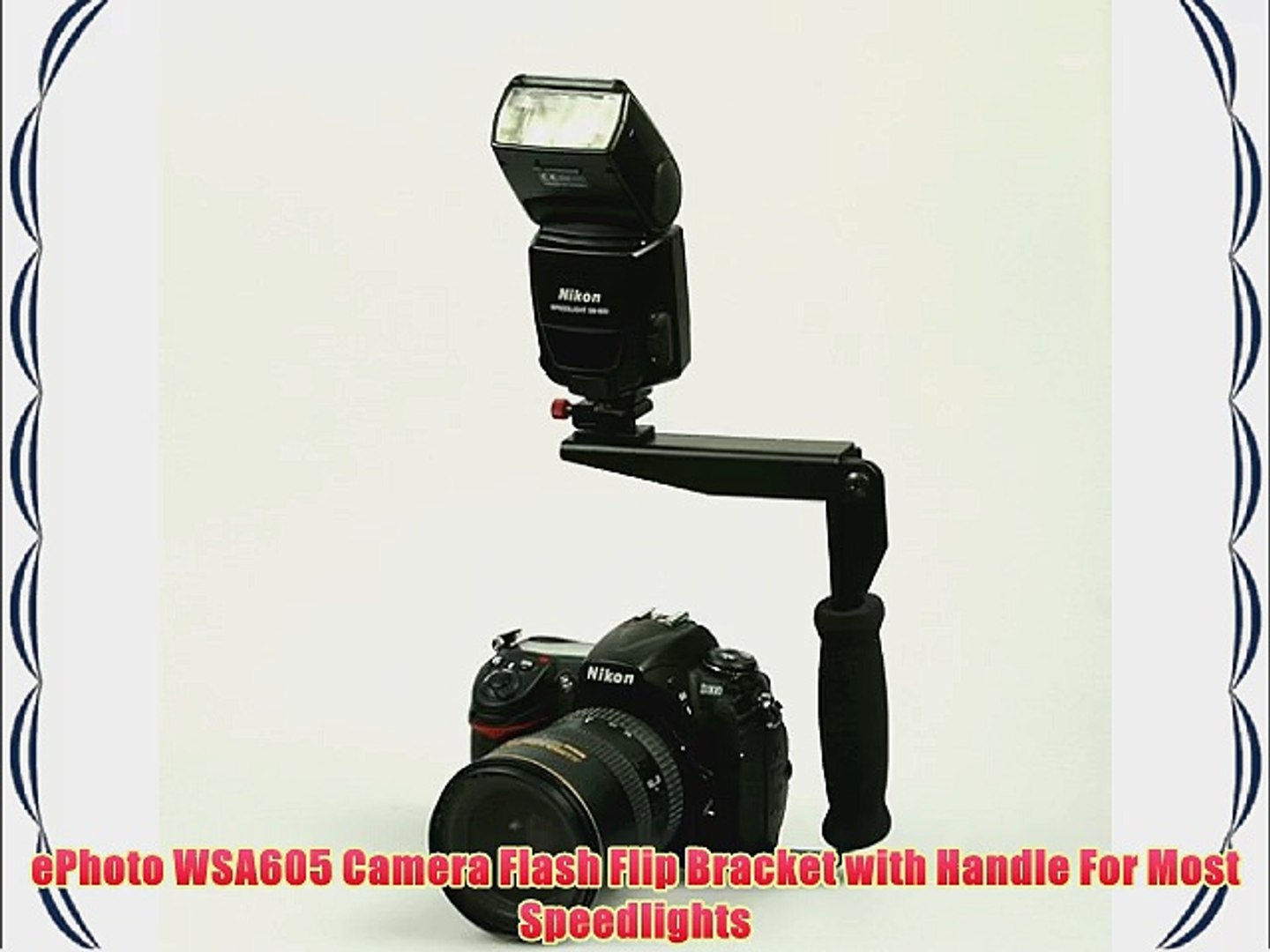 ePhoto 16 off Camera Speedlight Flash Softbox With Cold Hot Shoe Mounting Flash Bracket 16SB1009