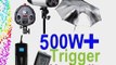 Neewer 500W Professional Photography Studio Strobe Flash Light Kit - 2 Strobe Flashes Stands