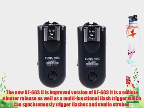 Yongnuo RF-603NII-N1 Wireless Remote Flash Trigger Kit for Nikon D800 D700 D300 D200 D1 D2