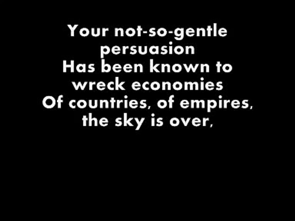 Serj tankian Sky Is Over Lyrics