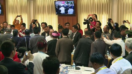 Myanmar leader hails draft peace deal