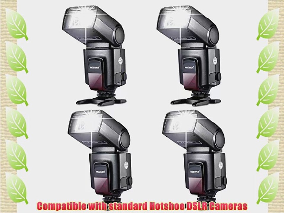 Neewer FOUR TT520 Flash Speedlites for Canon Nikon Sony Panasonic Olympus Fujifilm Pentax Sigma