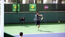 Kei Nishikori Practicing at Indian Wells 2015