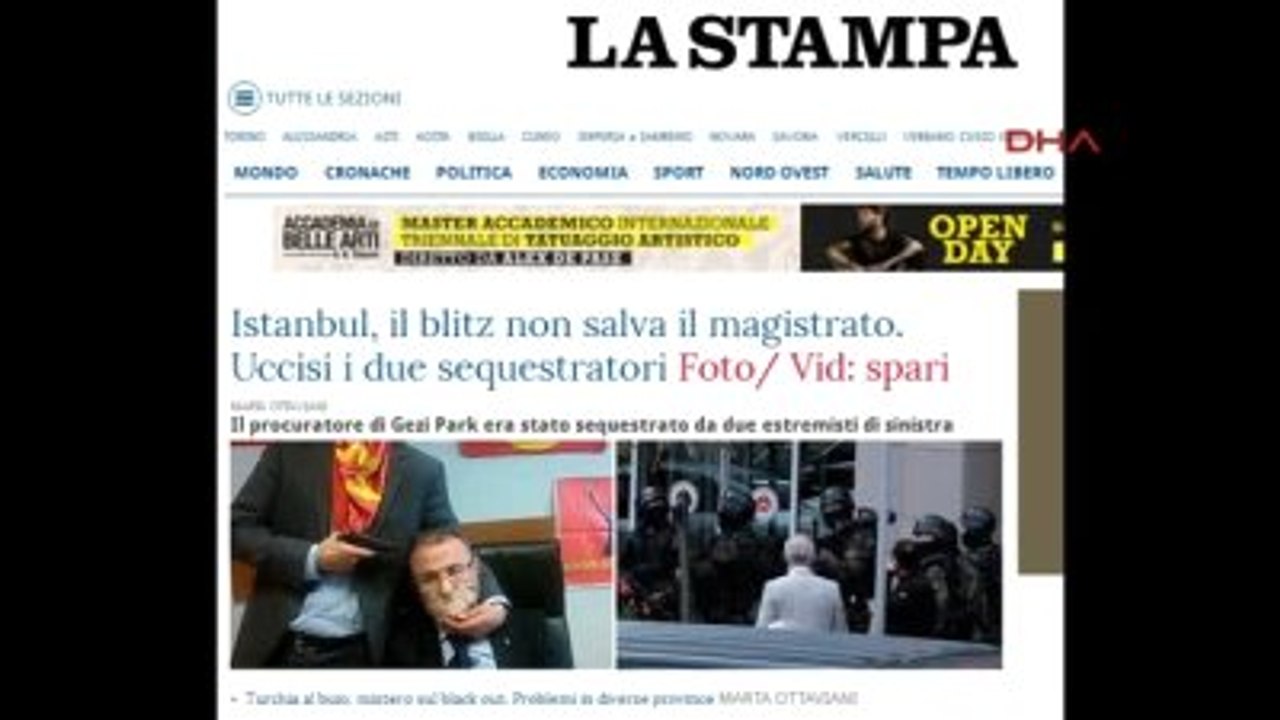 Savcı Kiraz'ın Rehin Alınması İtalyan Basınında