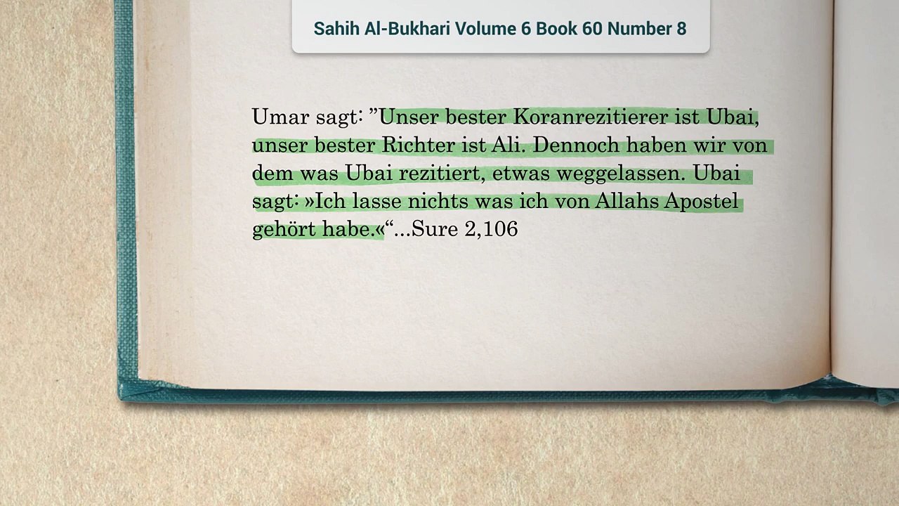 Koran perfekt überliefert Quran Suras missing 2-2