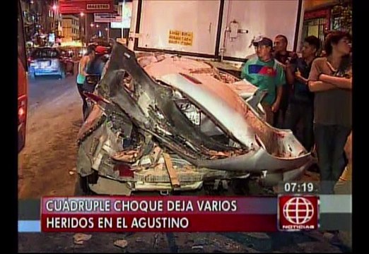 El Agustino: chofer salvó de morir en cuádruple choque
