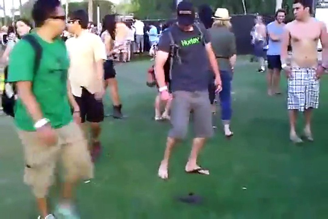 a drunk guy teasing girls