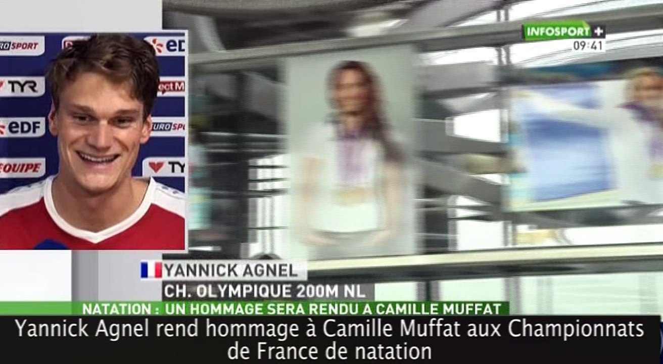 Yannick Agnel rend hommage à Camille Muffat : "Je suis sûr qu'elle veille sur nous"