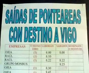 HORARIOS ESTACION DE AUTOBUSES PONTEAREAS