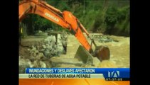 Inundaciones y deslaves afectan la red de tuberías de agua potable de El Oro