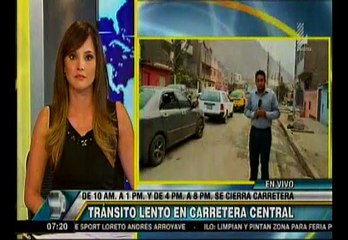 Carretera Central sigue con bloqueos intermitentes por limpieza