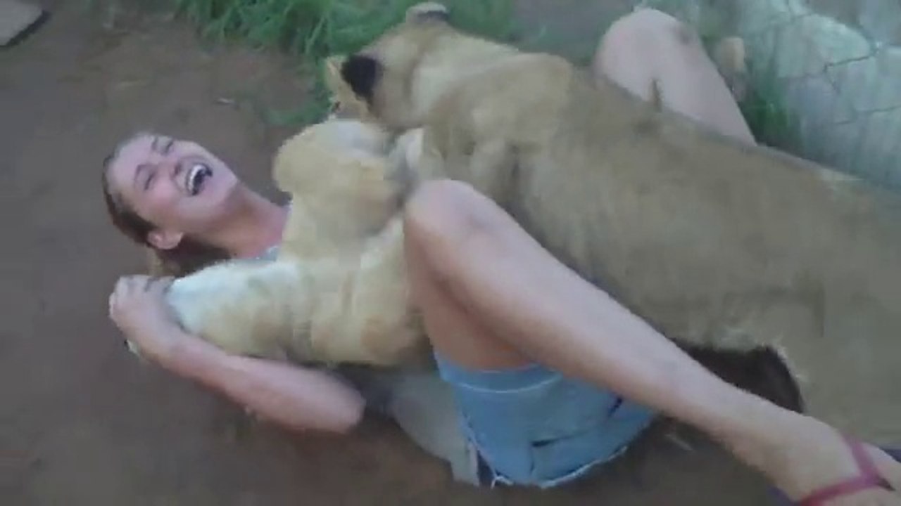 A young lady is getting In Dangrous Position