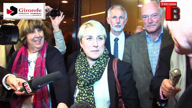 Télévion-Bordeaux-33 interview d'Alain rousset au conseil général lors des elections départementales.