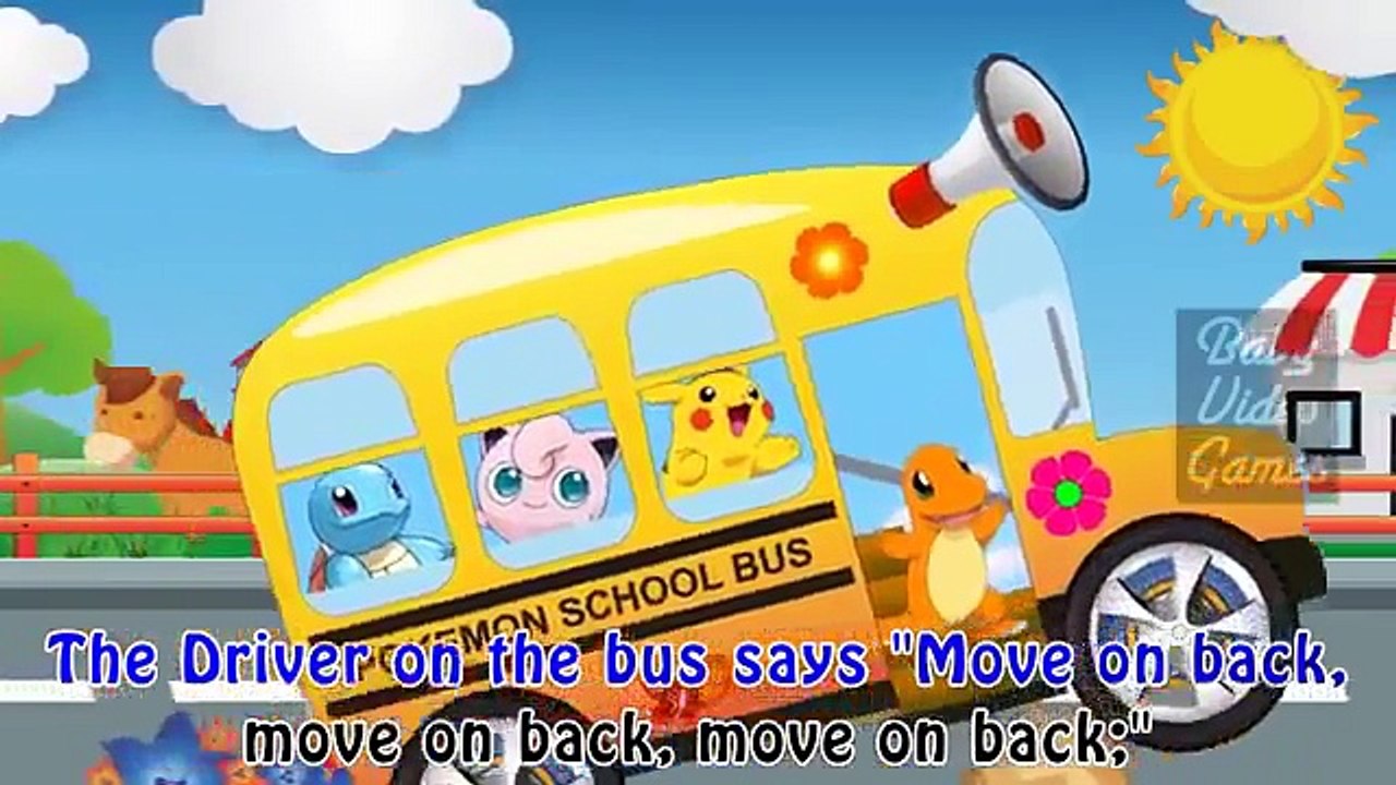 Wheels On The Bus Pokemon | Pokemon-and School Bus Songs | Wheel On The Bus
