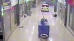 CCTV Shows Thieves Driving Car Inside Mall During Robbery