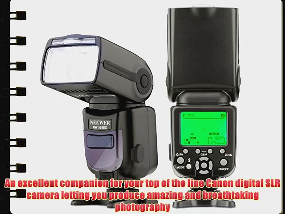 Neewer? NW-565 EXC E-TTL Slave Speedlite Flashlight with Flash Diffuser for Canon 5D II 7D
