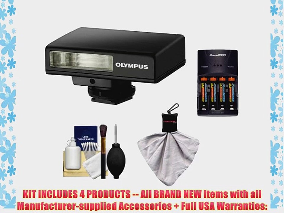 Olympus Pen FL-14 Electronic Flash for Micro Four Thirds (Black) with Batteries