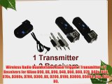 Wireless Radio Dual Hotshoe Flash Trigger 1 Transmitter   2 Receivers for Nikon D90 DX D90