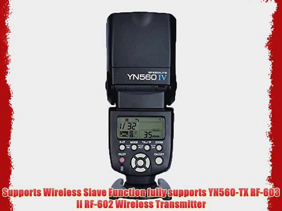 Yongnuo YN-560IV(560III upgrade versiona Combination of YN-560 III and YN560-TX all functions)