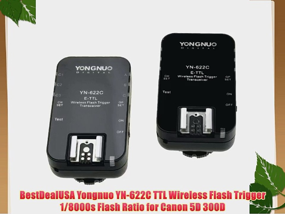 BestDealUSA Yongnuo YN-622C TTL Wireless Flash Trigger 1/8000s Flash Ratio for Canon 5D 300D