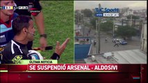 Incidentes entre la barra de Arsenal y la policia en el partido de Arsenal vs Aldosivi