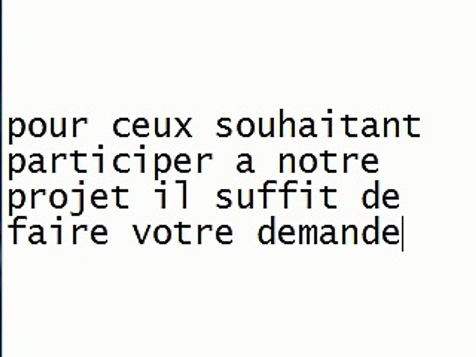 info du projet