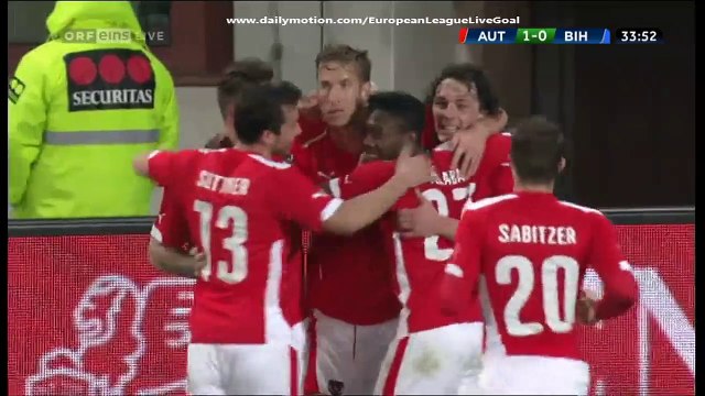 Marc Janko 1:0 | Austria - Bosnia-Herzegovina 31.03.2015 HD