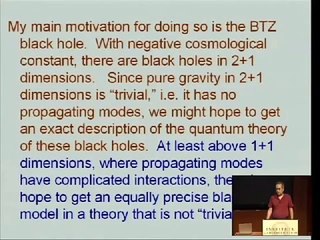 Edward Witten Lecture - Dimensional Gravity Revisited (1/6)-GzY