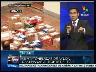 Chile: envían 45 mil toneladas de ayuda para damnificados por lluvias