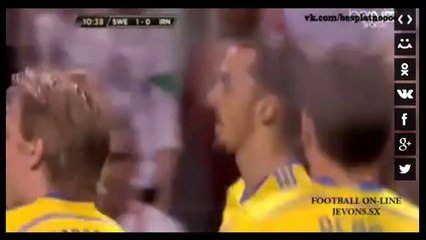 Zlatan Ibrahimović goal  1-0 | Sweden vs Iran  -  31.03.2015