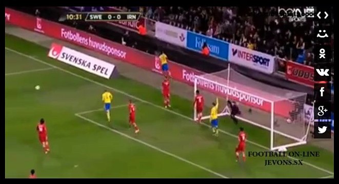 Zlatan Ibrahimović goal 1-0 - Sweden vs Iran - 31.03.2015
