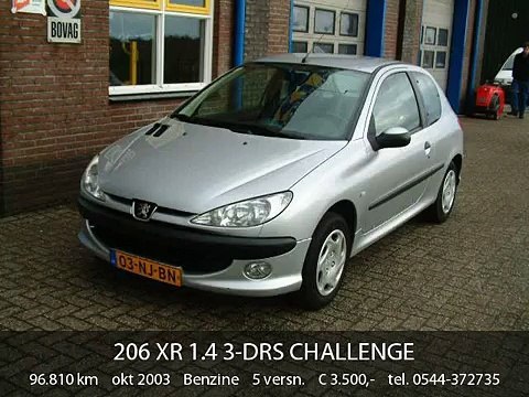 Peugeot 206 XR 1.4 3-DRS CHALLENGE (bj 2003)