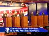 Preguntas y respuestas entre candidatos durante el debate del TSE