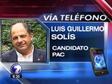 Luis Guillermo Solís: “Estoy contento, pero las encuestas no ganan elecciones”