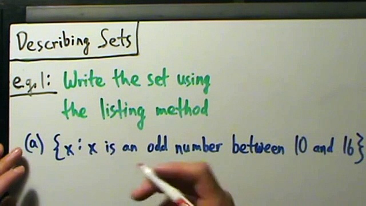 Intermediate Algebra - Describing Sets - Example 1