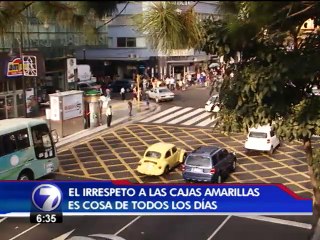 Tránsito reporta más de 1.800 partes por irrespeto a cajas amarillas en la capital