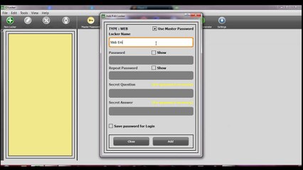 IDLocker Adding a Web Type Locker