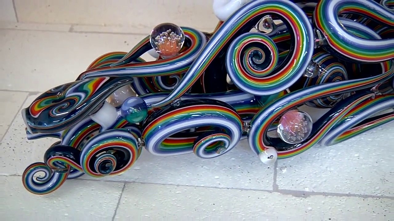Double Rainbow Tribute Glass Pipe