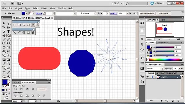 Step by step Adobe Illustrator Tutorial 2 That how to create Shapes - Education4u