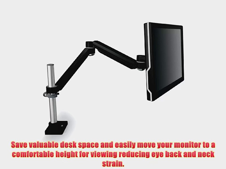 3M Easy Adjust Desk Mount Monitor Arm Space Saving Design For Monitors Up to 20 lbs and
