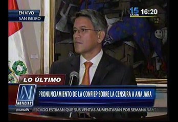 Confiep espera que nuevo premier logre consenso entre fuerzas políticas