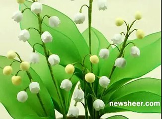DIY Instruction Handmade Lily of the Valley Wedding Bouquet with Nylon Stocking