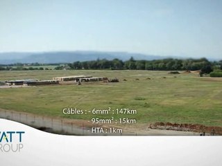Installation en timelaps d'une centrale photovoltaique à Montéléger