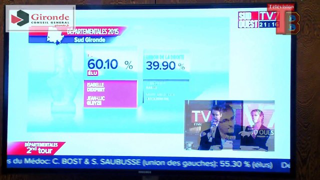 Télévision-Bordeaux-33 l'avenus du maire de cenon au conseil général au résultats des élections départementales.movie